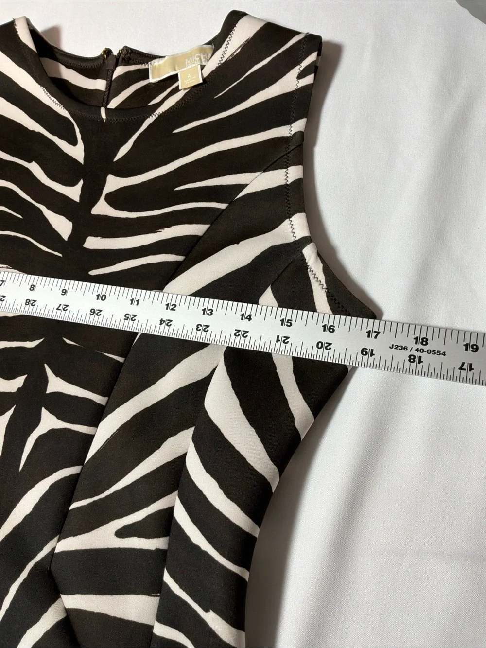MICHAEL Michael Kors Zebra Print Fit & Flare Dress Black White Size 4